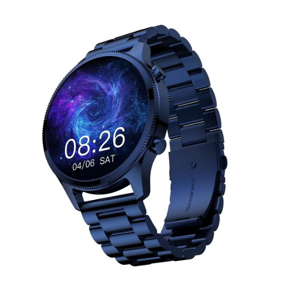 Noise Halo Plus Elite Edition 1.46" AMOLED Display Smartwatch, Stainless Steel, 4-Stage Sleep Tracker, Elite Blue
