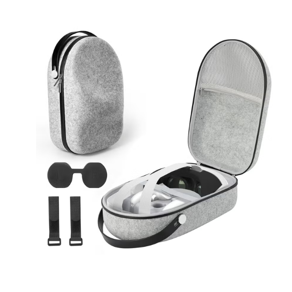 Excefore Hard Carrying Case for Meta Oculus Quest 2/Quest 3/Vision Pro Original/Elite Version VR Gaming Headset and Touch Controllers - Travel and Home Storage Compatible Accessories