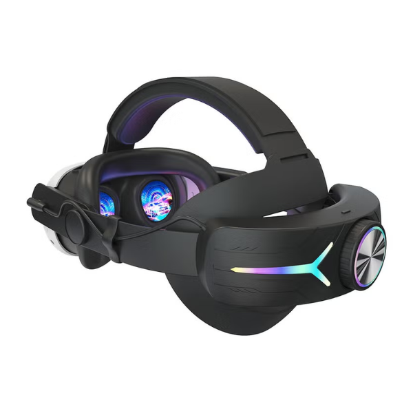 EVEREEN 8000mAH Battery For Meta Oculus Quest 3 Head Strap Charging Headset VR RGB Accessories Elite Headstrap(Black)