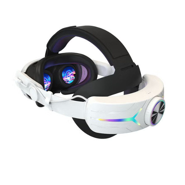 EVEREEN 8000mAH Battery For Meta Oculus Quest 3 Head Strap Charging Headset VR RGB Accessories Elite Headstrap(White and Black)