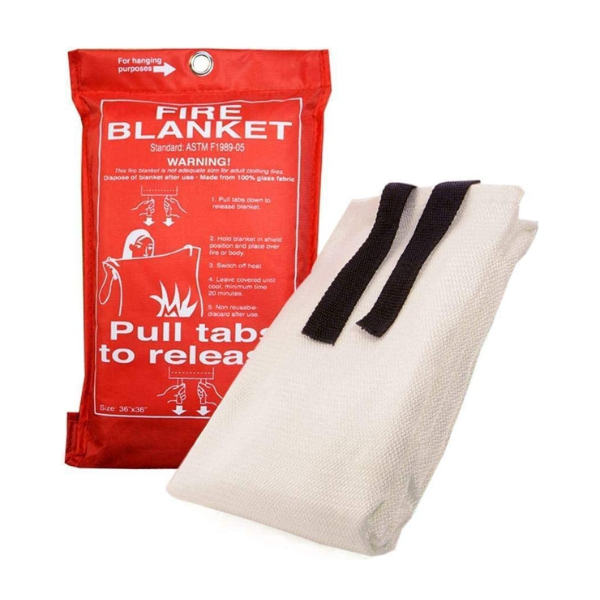 Fire Blanket – 1.2m x 1.8m White – Emergency Heat-Resistant Safety Blanket for Home, Car, or Kitchen ‎2724567468551.0