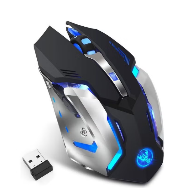 ROCK POW M10 Wireless Gaming Mouse – Black, 2.4GHz, USB Receiver