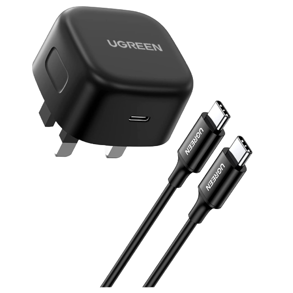 Ugreen Samsung Super Fast Charger PD 25W Type C Plug with USB C Cable 2M Quick Charging Wall Adapter Power Delivery For Samsung Galaxy S23 S23+ S23 Ultra S22 S22Ultra S22Plus A13 A33 Black  50577