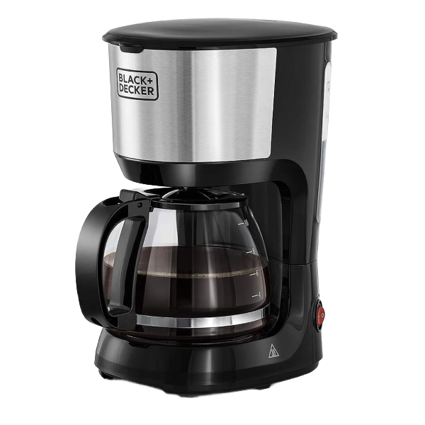 BLACK+DECKAR 750W 10-Cup Drip Coffee Maker With 1.25L Glass Carafe  Easy-Grip Handle  Drip-Stop  Warming Plate  Auto Shut-Off & Boil Dry Protection  Dishwasher Safe 1.25 L 750 W DCM750S-B5 DCM750S-B5  Black Silver