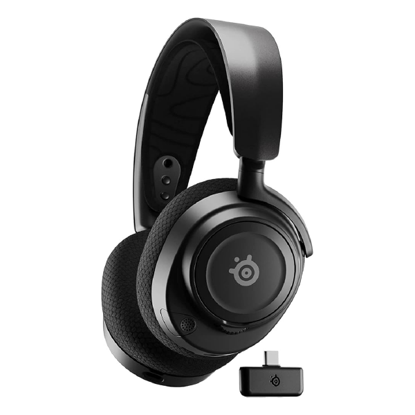 Steelseries Arctis Nova 7 Wireless Multi-System Gaming & Mobile Headset, Nova Acoustic System, 2.4GHz & Simultaneous Bluetooth, 38Hr Battery, USB-C, ClearCast Gen2 Mic, PC, PlayStation, Black | 61553