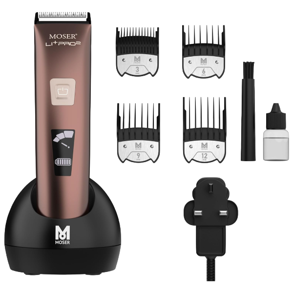 Moser Li Pro2 Cordless Hair Clipper for Men 1888 0151 Deep metallic burgundy
