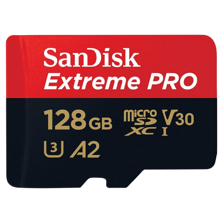 Sandisk 128GB Extreme Pro microSD UHS I Card for 4K Video on Smartphones, Action Cams, SDSQXCD 128G GN6MA,SDSQXCD-128G-GN6MA  Write,Red/Black